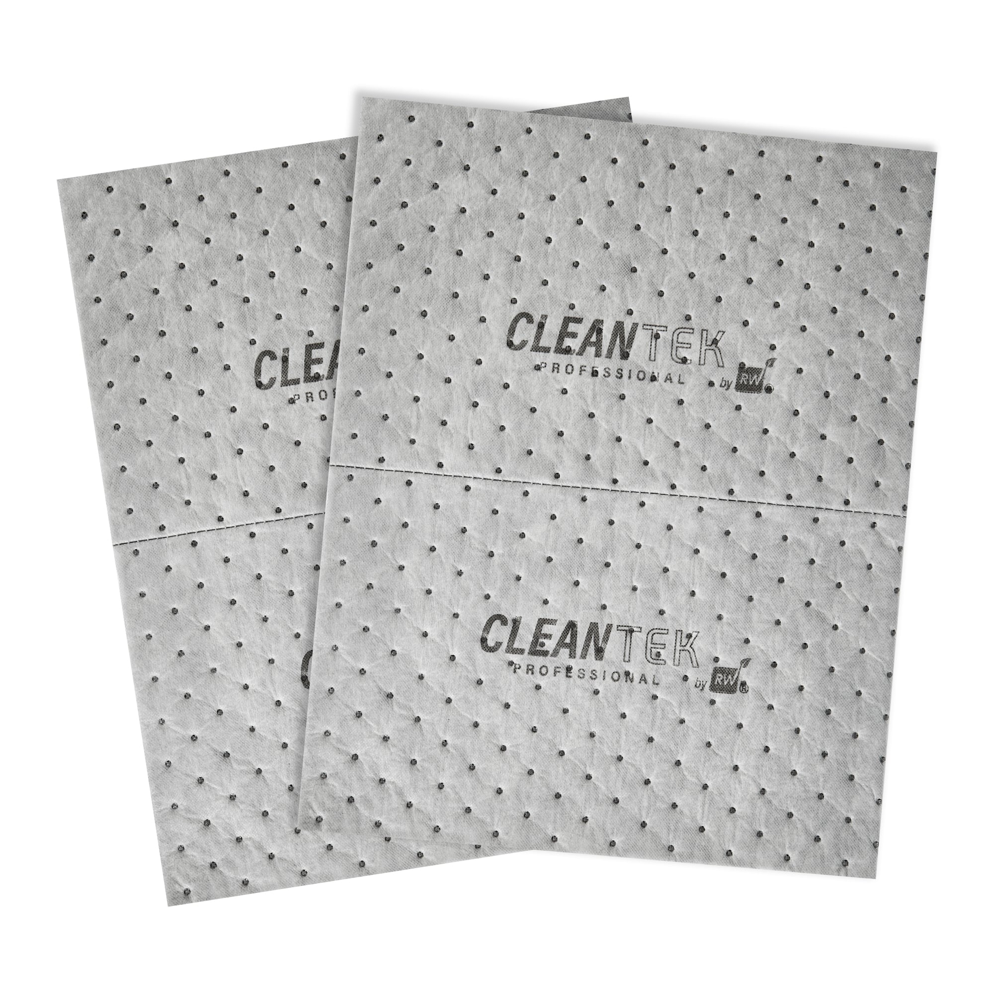 Clean Tek Professional Gray Universal Sorbent Pad - Extra Duty, Perforated - 15" x 19" - 100 count box