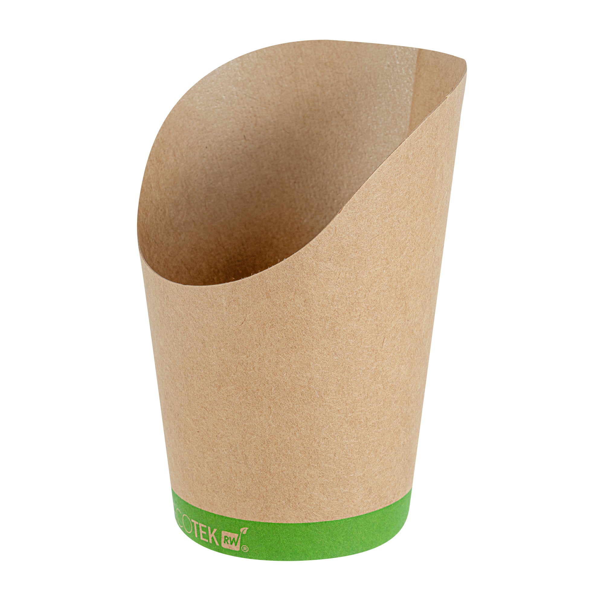 Sustain 12 oz Round Kraft Paper Incline Cup - with PLA Lining, Compostable - 3 1/2" x 3 1/2" x 4 3/4" - 100 count box