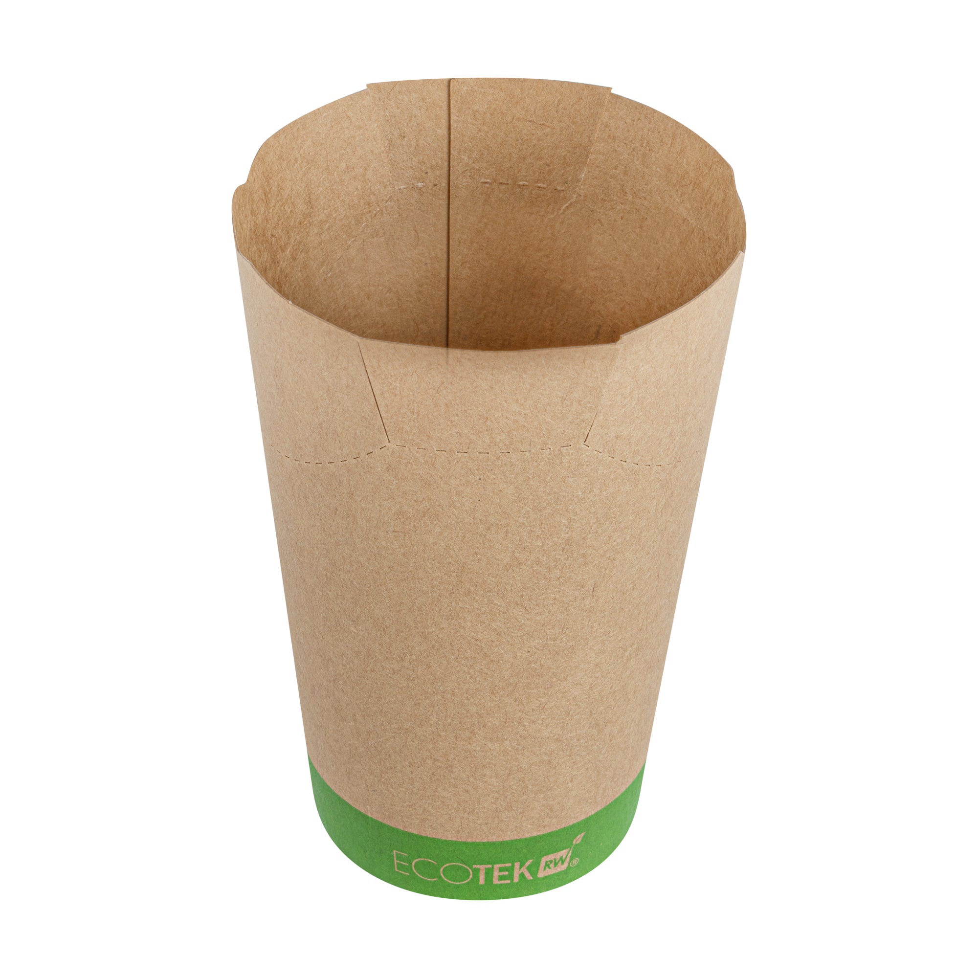 Sustain 16 oz Round Kraft Paper To Go Fry Cup - with PLA Lining, Compostable - 3 1/4" x 3 1/4" x 4 1/4" - 100 count box