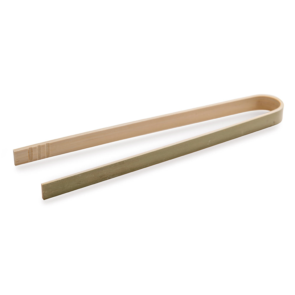 Natural Bamboo Large Tongs - 6" x 1" - 100 count box