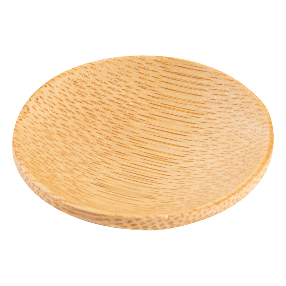 Round Natural Bamboo Dish - 2 1/2" x 2 1/2" x 1/2" - 100 count box