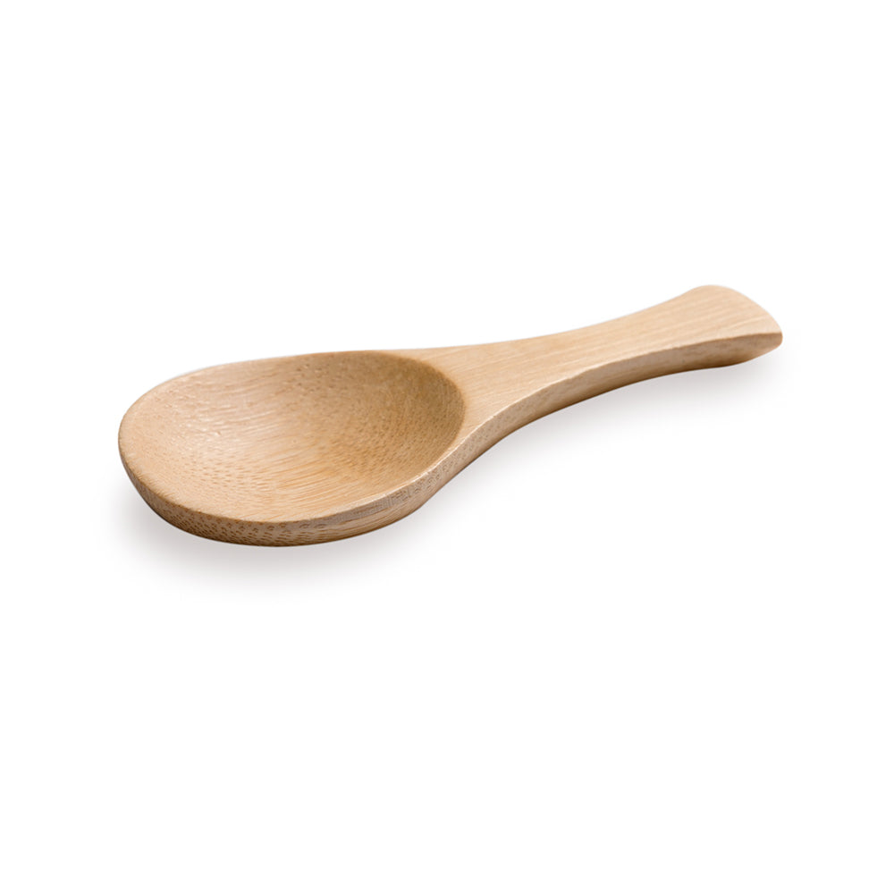 Natural Bamboo Spoon - Carved - 3 1/2" x 1 3/4" - 100 count box