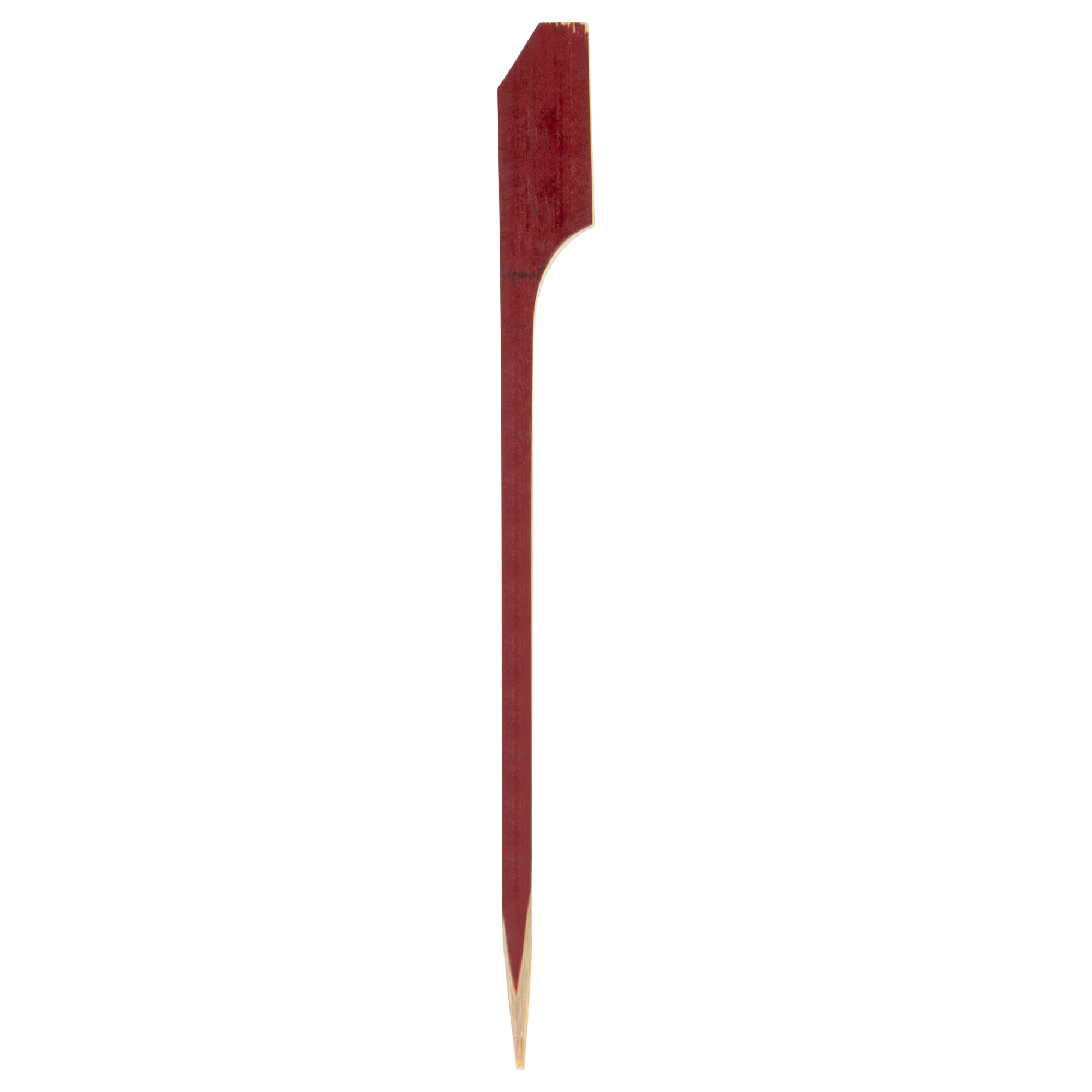 Red Bamboo Paddle Skewer - 4" - 1000 count box