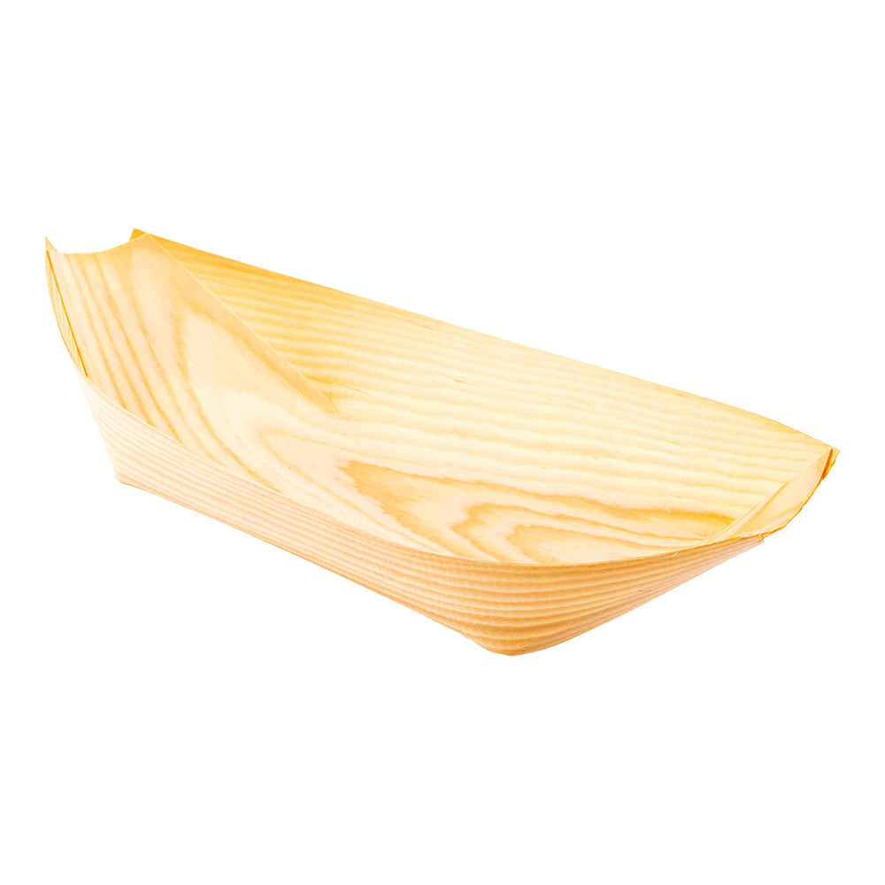 Natural Pinewood Large Boat - 8 3/4" x 4" x 3/4" - 200 count box