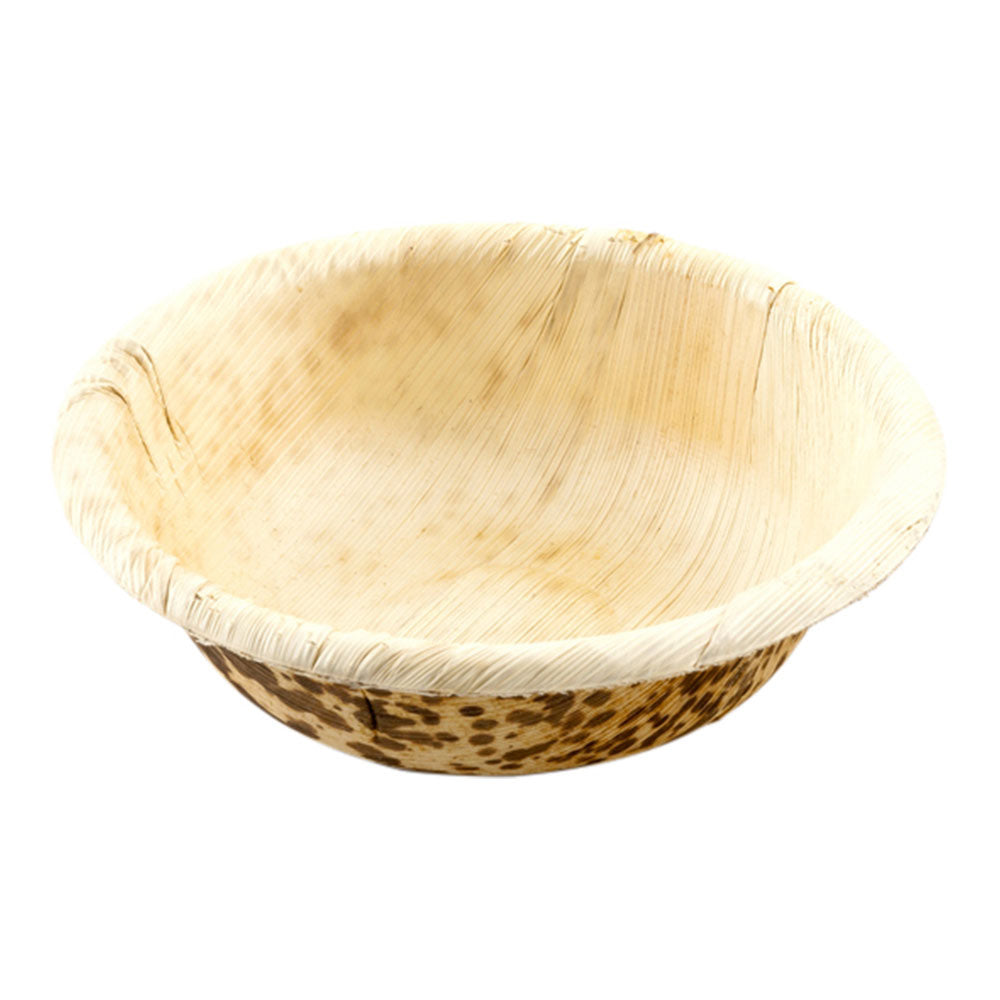 7 oz Round Natural Bamboo Bowl - 5" x 5" x 1 1/2" - 50 count box