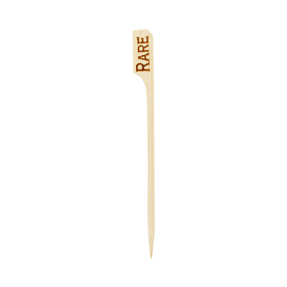 RW Smart Natural Bamboo Paddle Skewer / Food Marker - Rare - 4" - 1000 count box