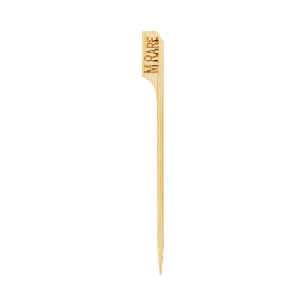 RW Smart Natural Bamboo Paddle Skewer / Food Marker - Medium Rare - 4" - 1000 count box