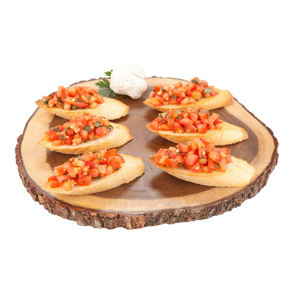 Round Natural Wood Serving Board - Bark Edges - 12" x 12" x 1" - 1 count box