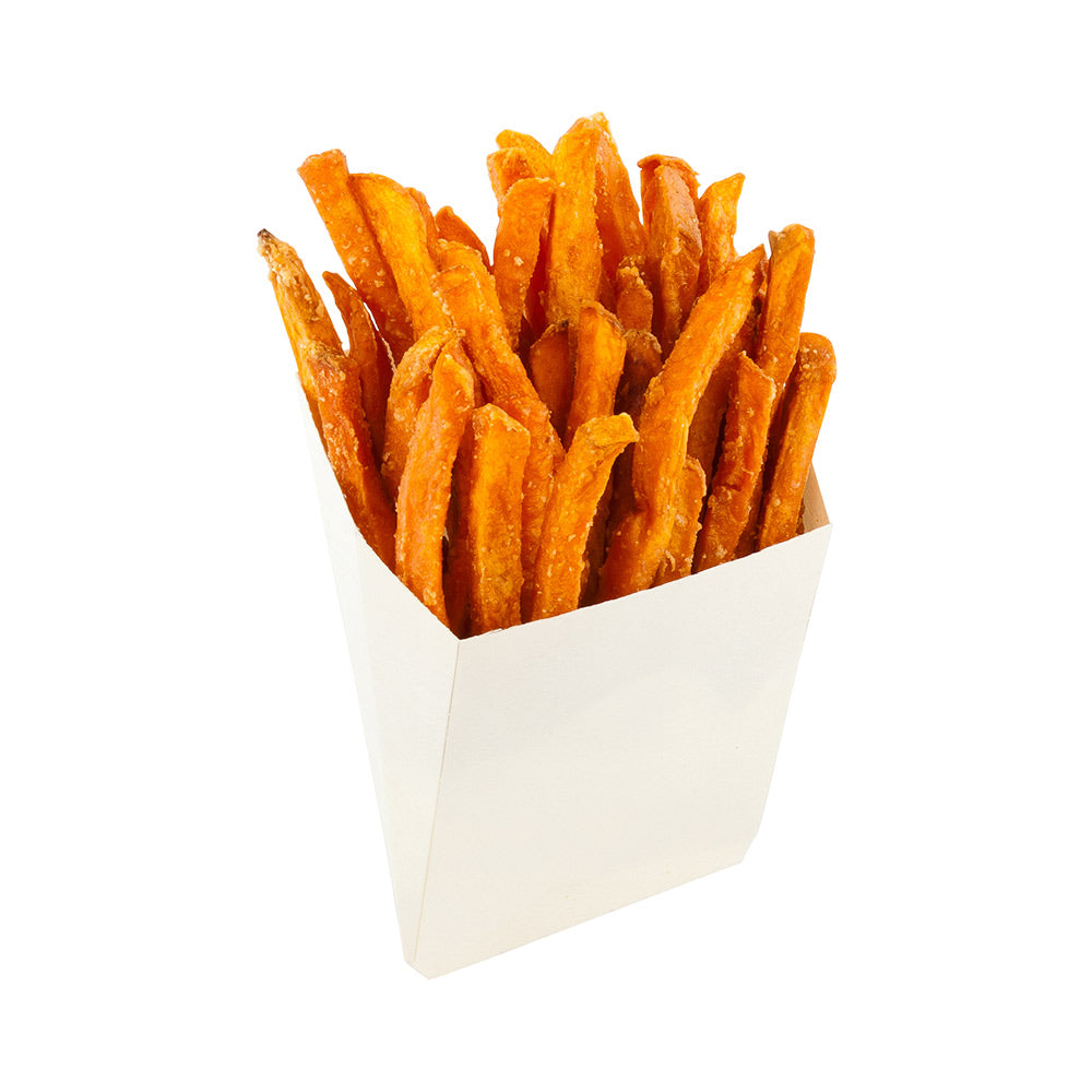 Natural Wood French Fry Pocket Sleeve - 5" x 5 1/4" x 1" - 100 count box