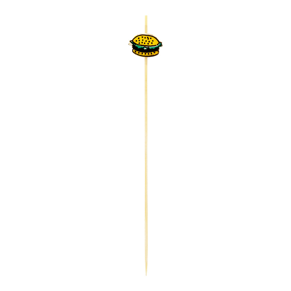 Natural Bamboo Burger Skewer - 6" x 1/2" - 1000 count box