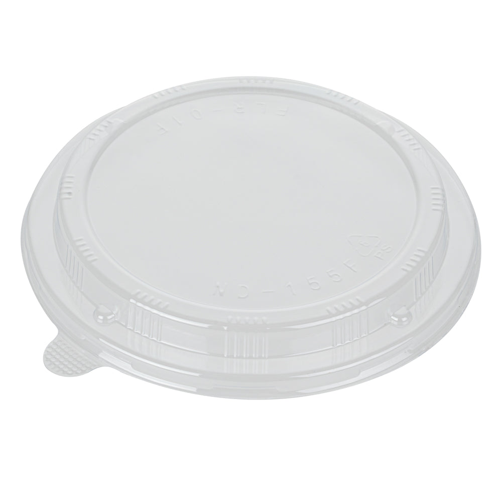 Taipei Clear Plastic Lid - Fits Round Poplar Small and Deep Containers - 100 count box