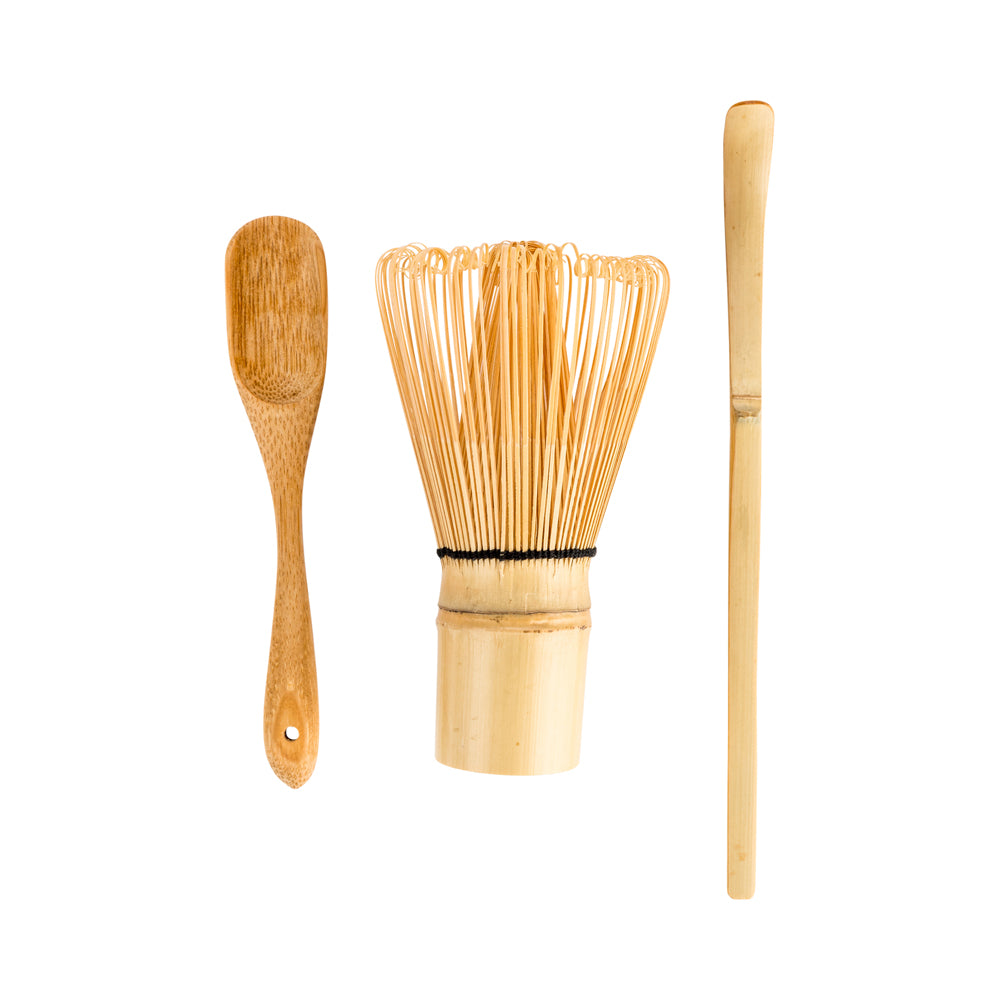 Dojo Natural Bamboo Matcha Tea Set - 3-Piece - 2 3/4" x 2 1/2" x 6 3/4" - 1 count box