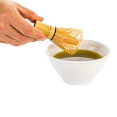 Dojo Natural Bamboo Matcha Whisk Chasen - Clear Plastic Case - 2 1/4