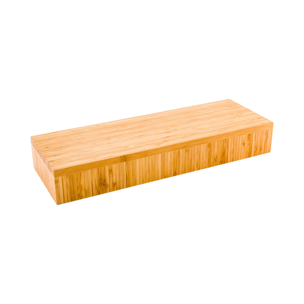 Rectangle Natural Bamboo Short Riser - 20 1/2" x 7" x 3 1/4" - 1 count box