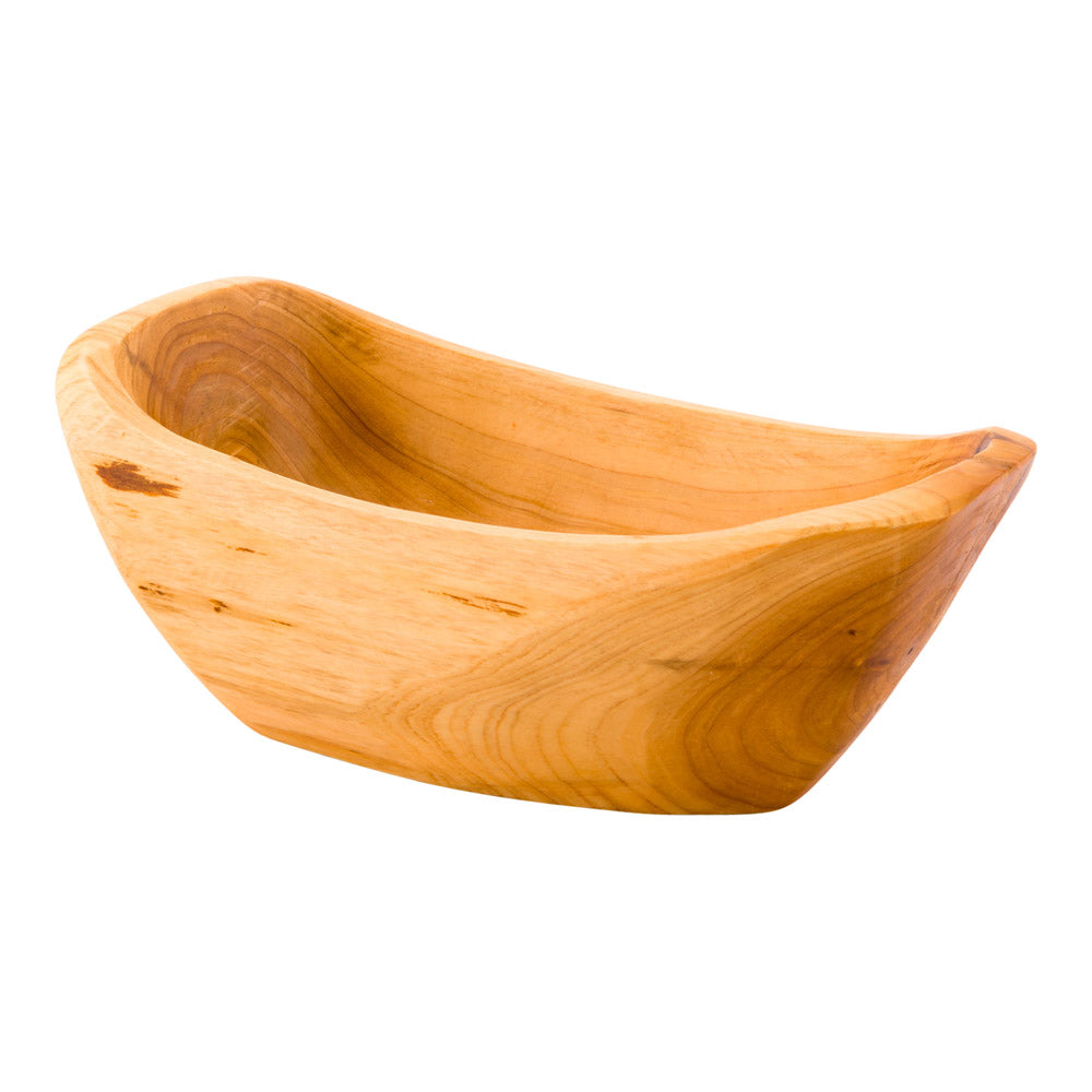 Nature Tek 23 oz Oval Natural Wood Serving Bowl - 9 3/4" x 5" x 3 1/2" - 1 count box