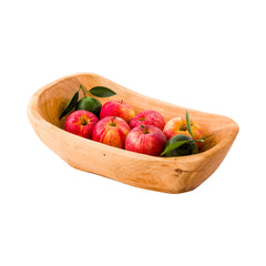 Nature Tek 76 oz Oval Natural Wood Serving Bowl - 13 1/2