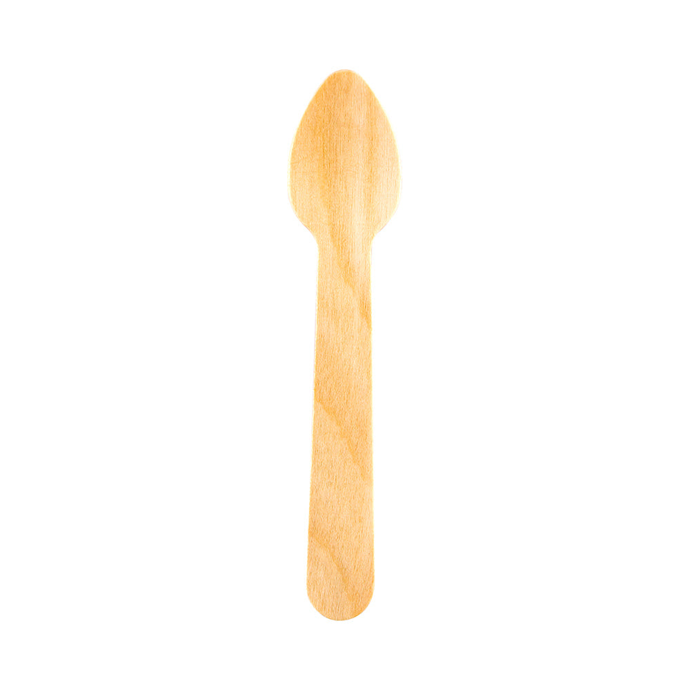 Eco Luxe Natural Wood Tasting Spoon - 3 3/4" - 1000 count box