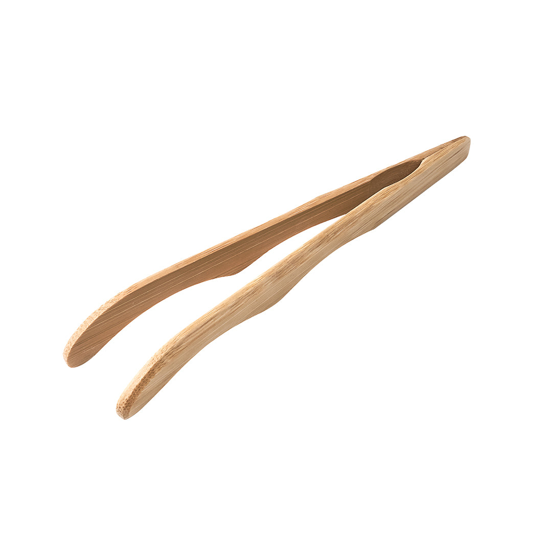 Natural Bamboo Curved Tong - 7" - 100 count box