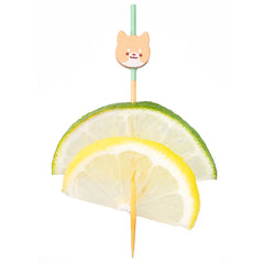 Orange Bamboo Cat Skewer - 3 1/2