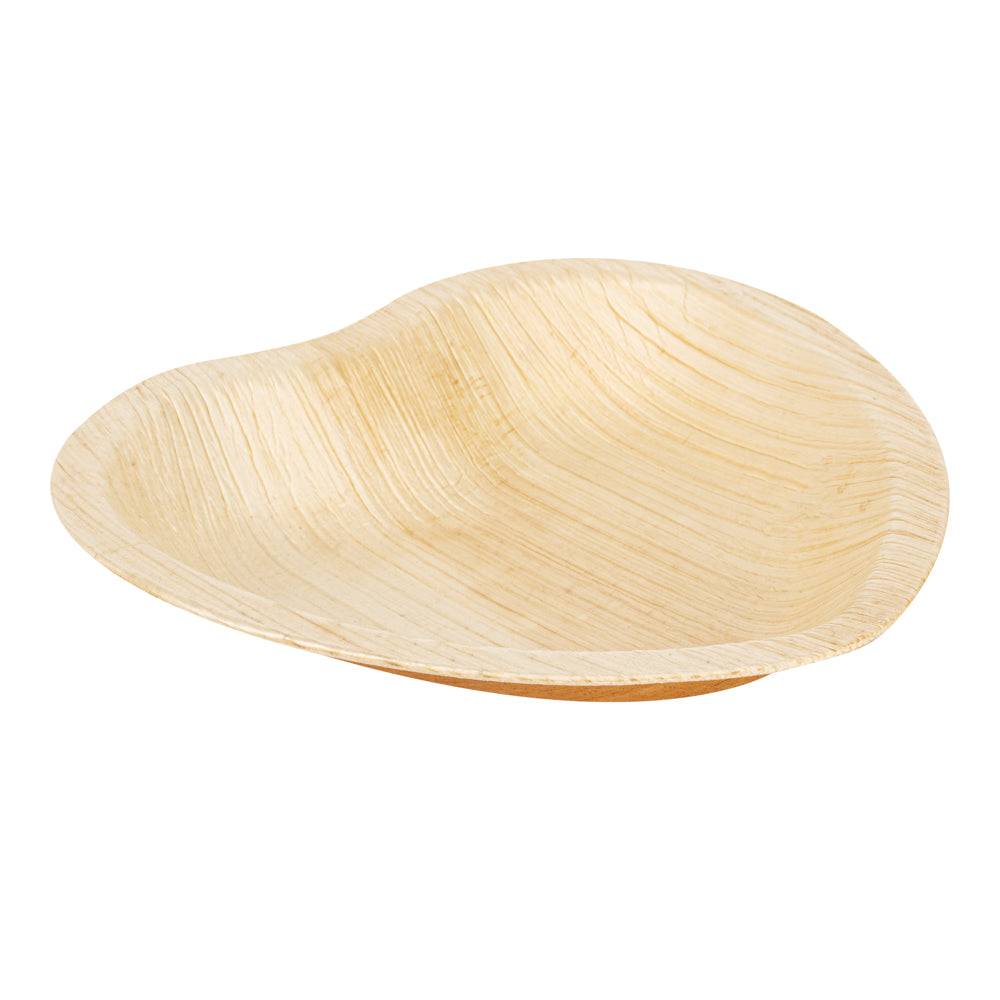 Indo Heart Natural Palm Leaf Plate - 6 1/4" x 6 1/4" x 1" - 100 count box