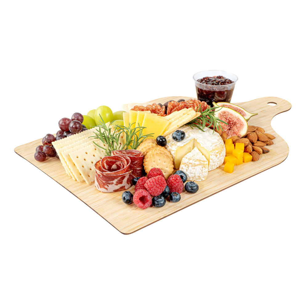 Nature Tek Bamboo Disposable Cheese / Charcuterie Board - 15 3/4" x 9 3/4" - 20 count box