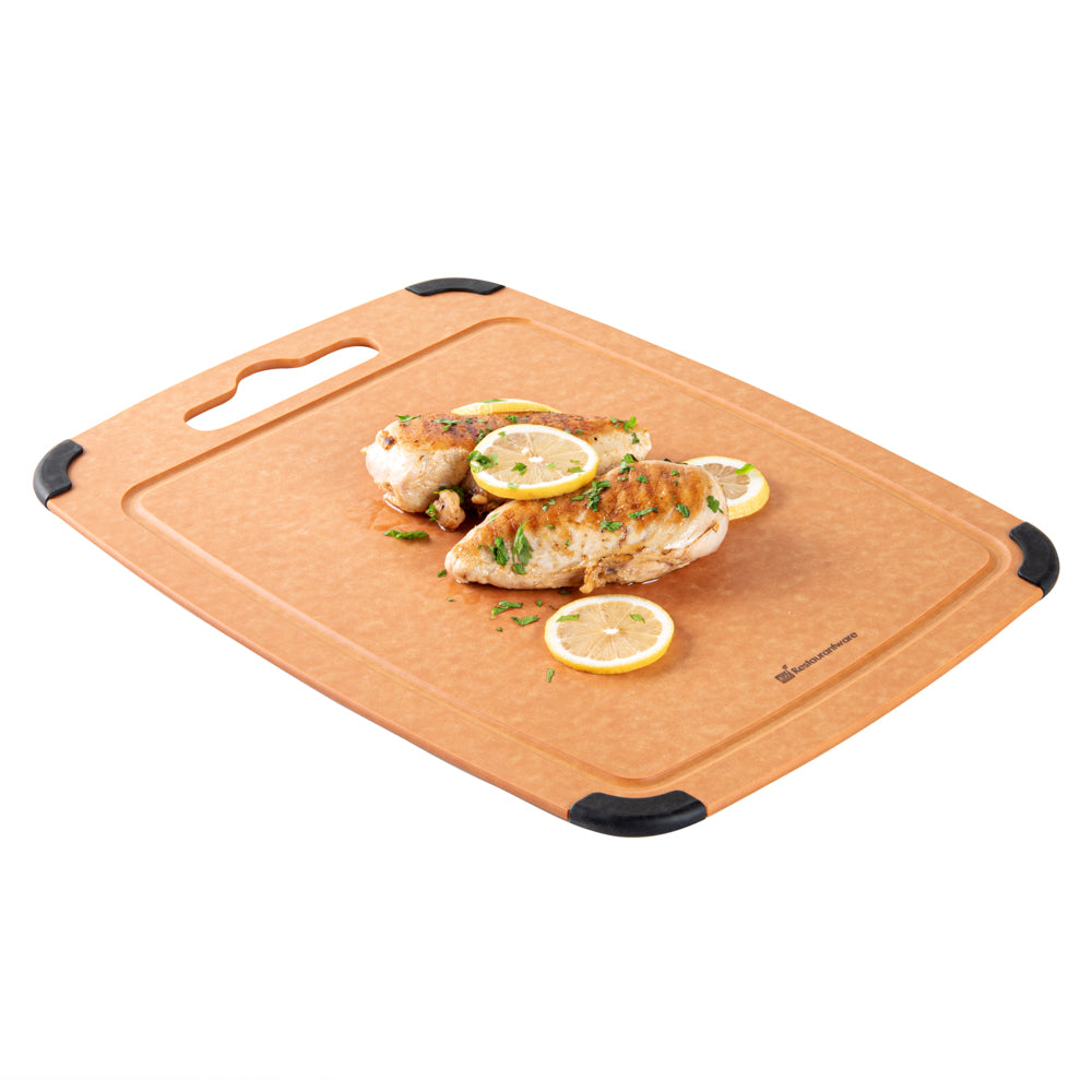 Nature Tek Wood Cutting Board - with Juice Groove, Handle - 17 1/4" x 12 3/4" - 1 count box