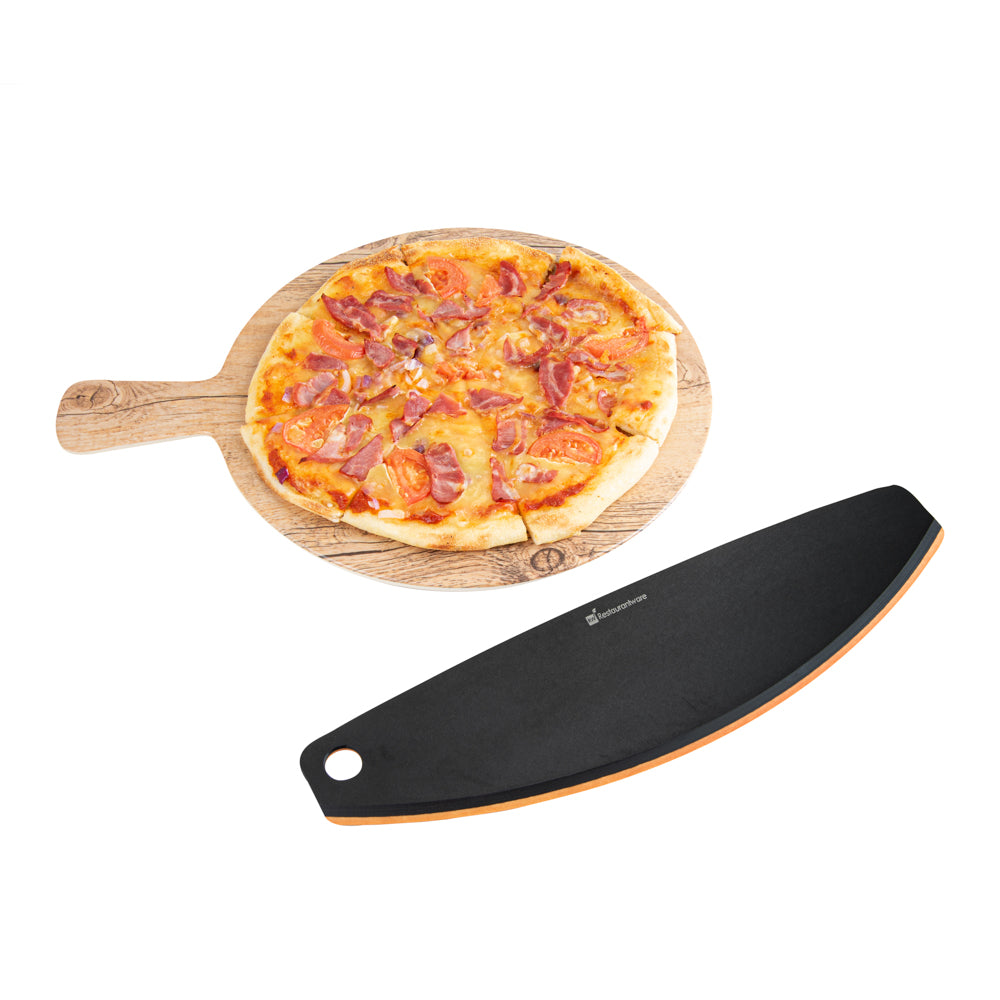 Nature Tek Black Wood Pizza Cutter / Rocker - 16" - 1 count box