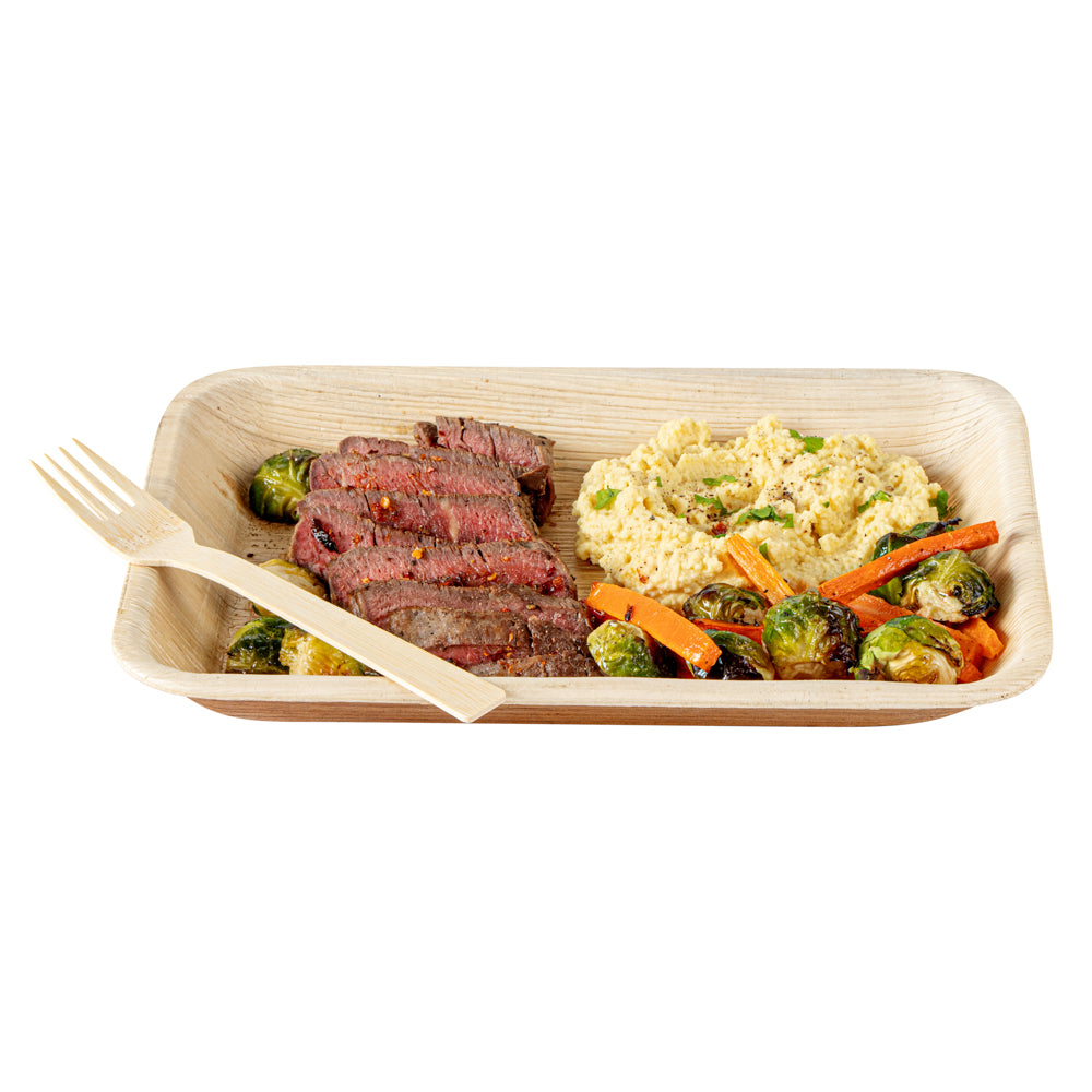 Bambuddha Natural Bamboo Disposable Fork - Retail Pack - 7" x 1" - 24 count box