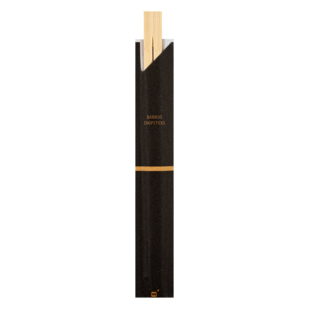 Bambuddha Natural Bamboo Twin Chopsticks - with Paper Sleeve - 8 1/4" - 1000 count box