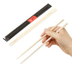 Bambuddha Natural Bamboo Twin Chopsticks - Wrapped - 8 1/4