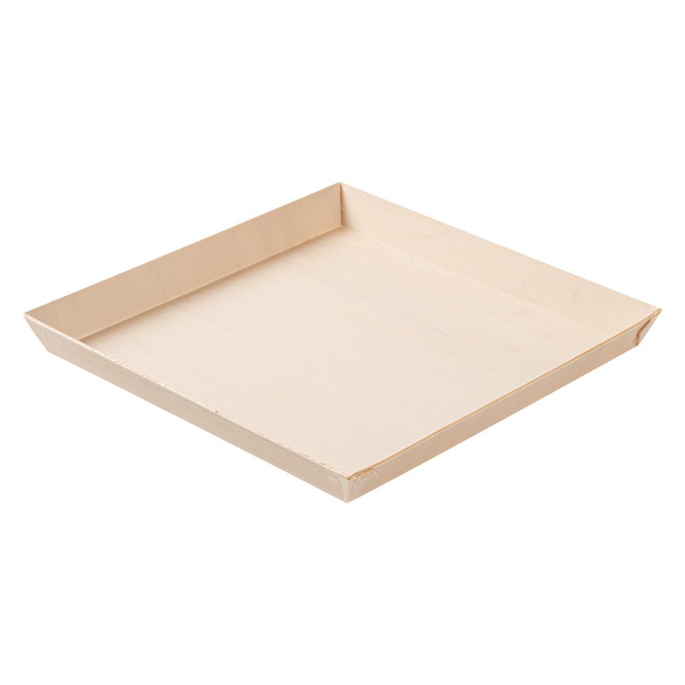 Taipei Square Poplar Plate - 9 1/2" x 9 1/2" x 1" - 100 count box