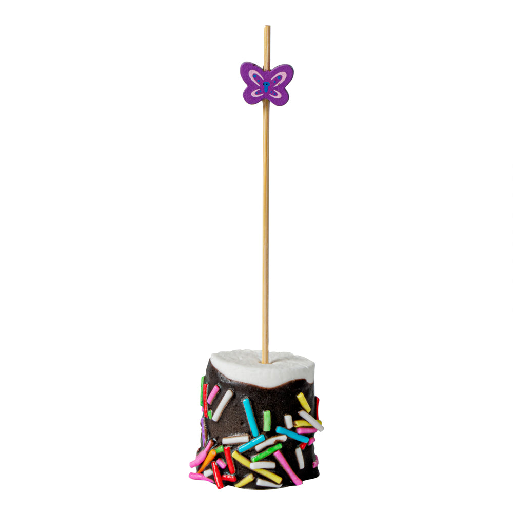 Purple Bamboo Butterfly Skewer - 4 3/4" - 1000 count box