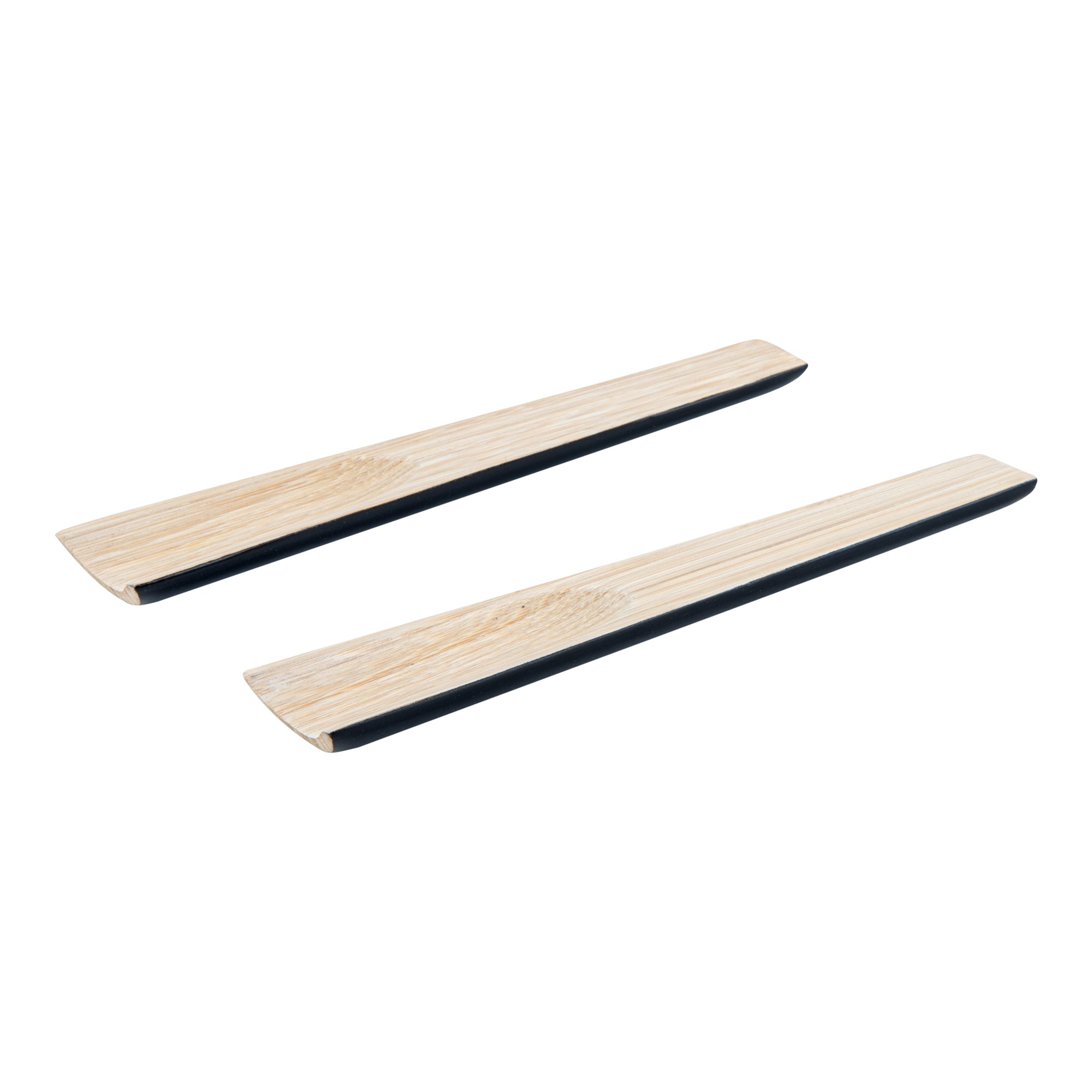 Bambuddha Black Spun Bamboo 2-Piece Salad Server Set - 9 3/4" - 10 count box