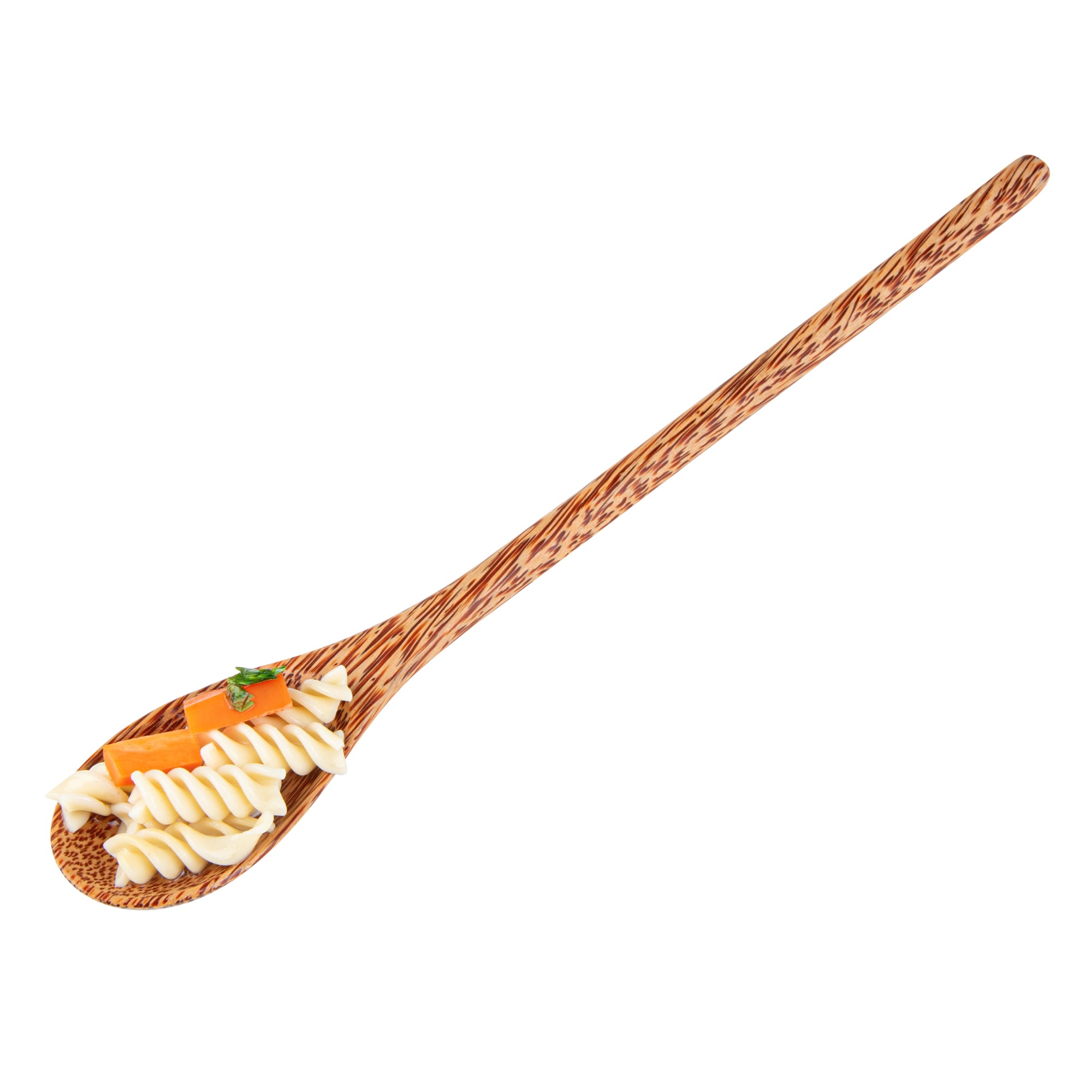 Coco Casa Natural Handmade Long Handled Coconut Spoon - 14 1/4" x 2" - 10 count box