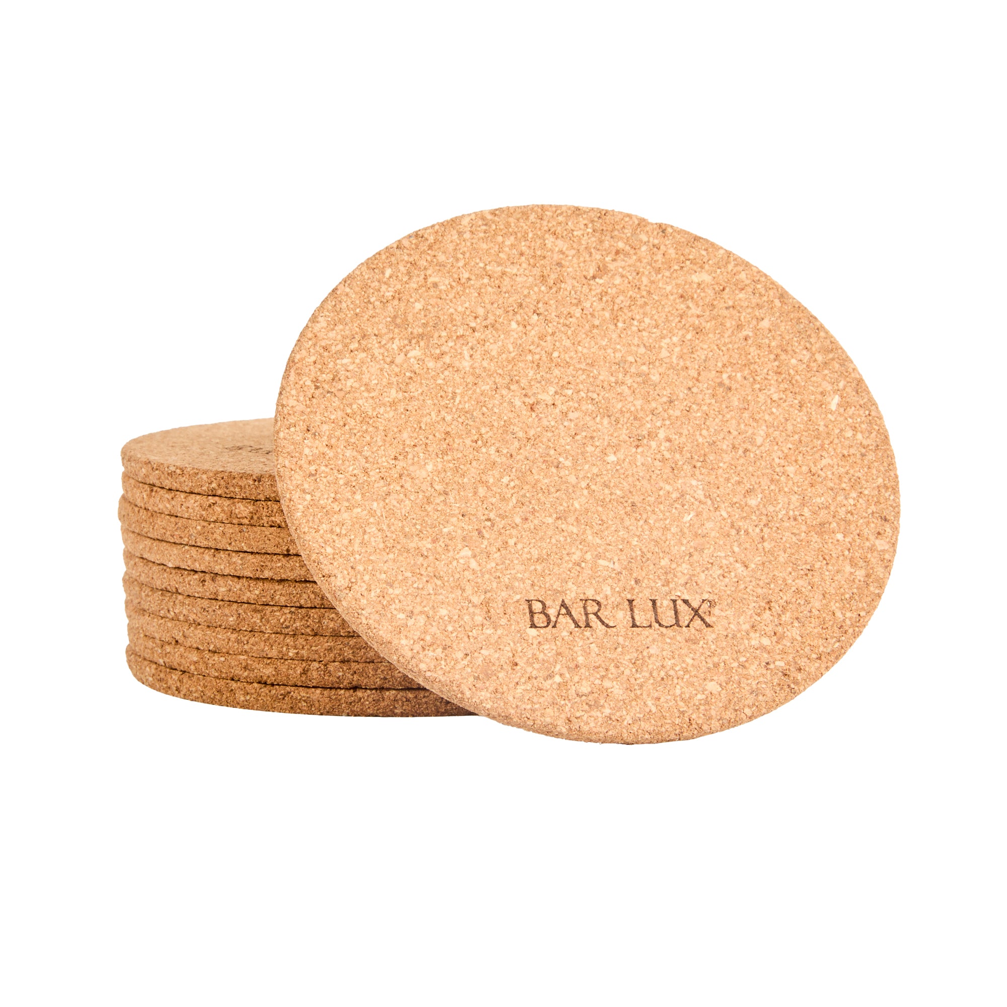 Bar Lux Round Cork Coaster - 4" - 100 count box