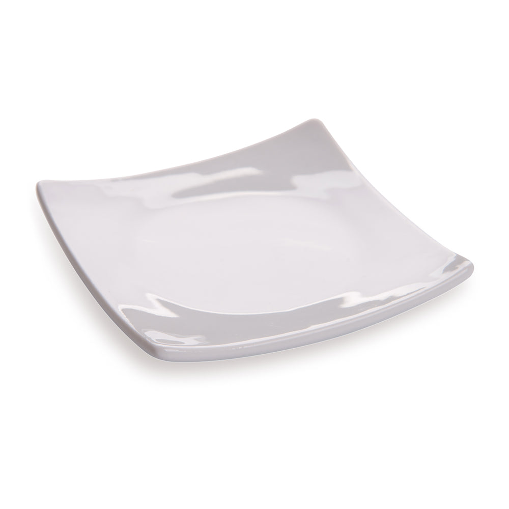 Square White Porcelain Mini Volare Dish - 3" x 3" x 1/2" - 10 count box