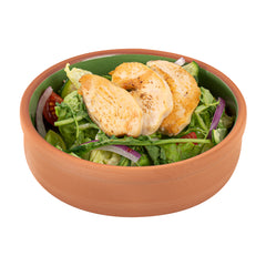 Terra Tek 9 oz Terracotta Cazuela Bowl - Green Glazed Interior, Oven-Safe, Microwave-Safe - 5'' x 5'' x 1 1/4'' - 2 count box