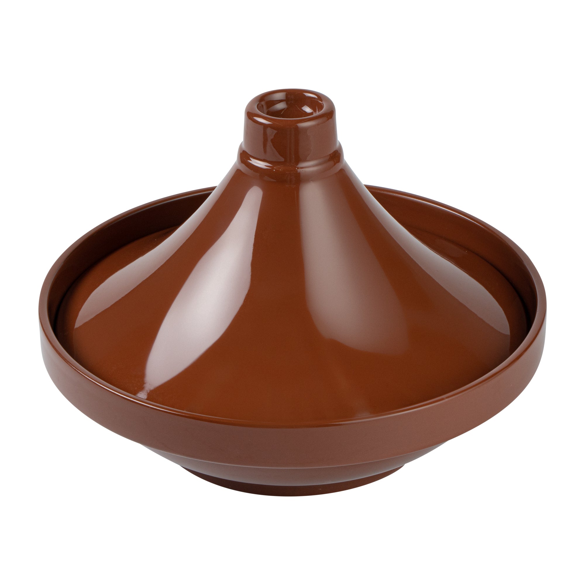 Terra Tek 26 oz Terracotta Tagine Pot - Glazed Interior, Oven-Safe, Microwave-Safe - 9'' x 9'' x 6 1/2'' - 8 count box