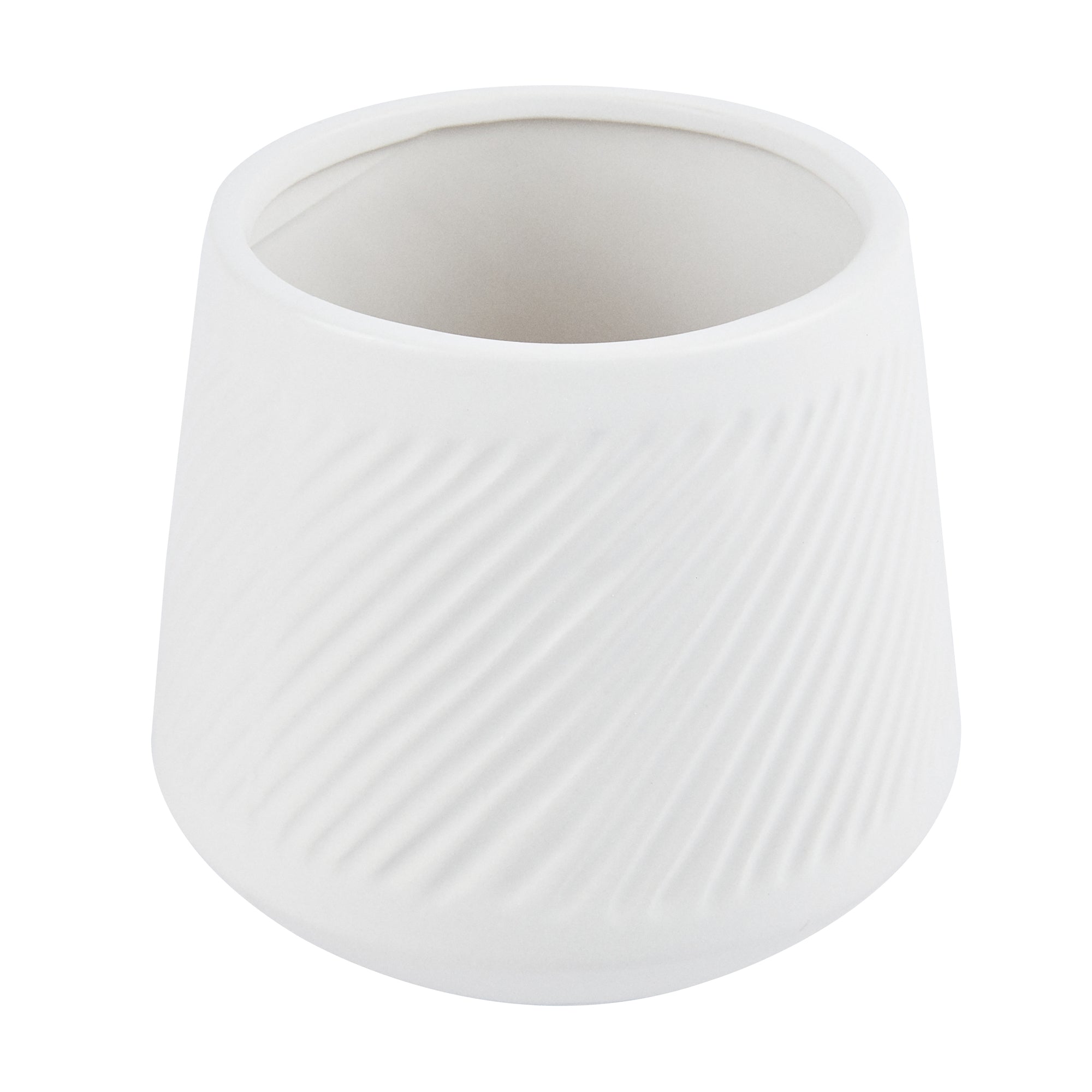 Table Art White Ceramic Tea Cup Vase - 6'' x 6'' x 5 1/2'' - 1 count box