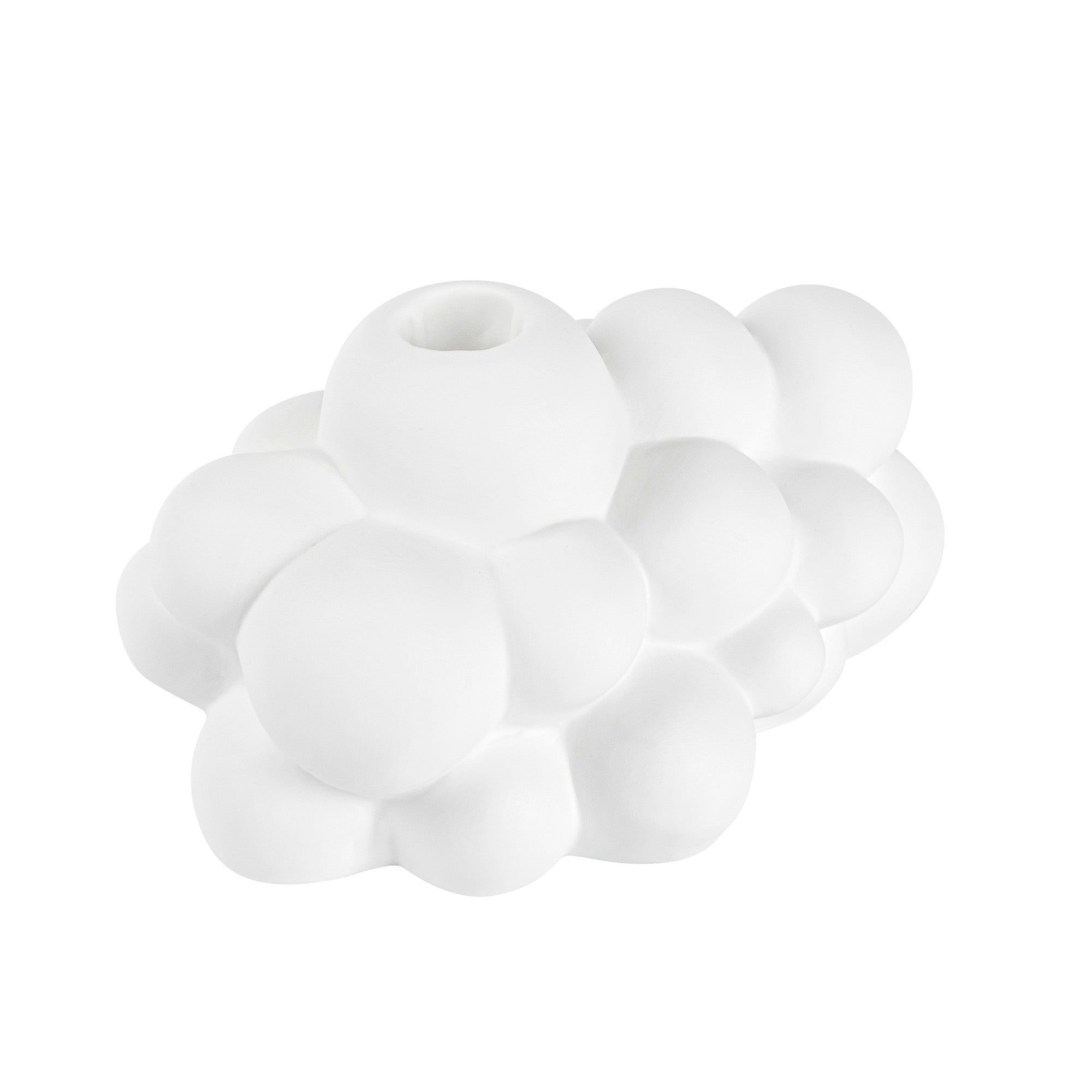 Table Art White Ceramic Bubble Vase - 6 1/2'' x 4'' x 4'' - 1 count box