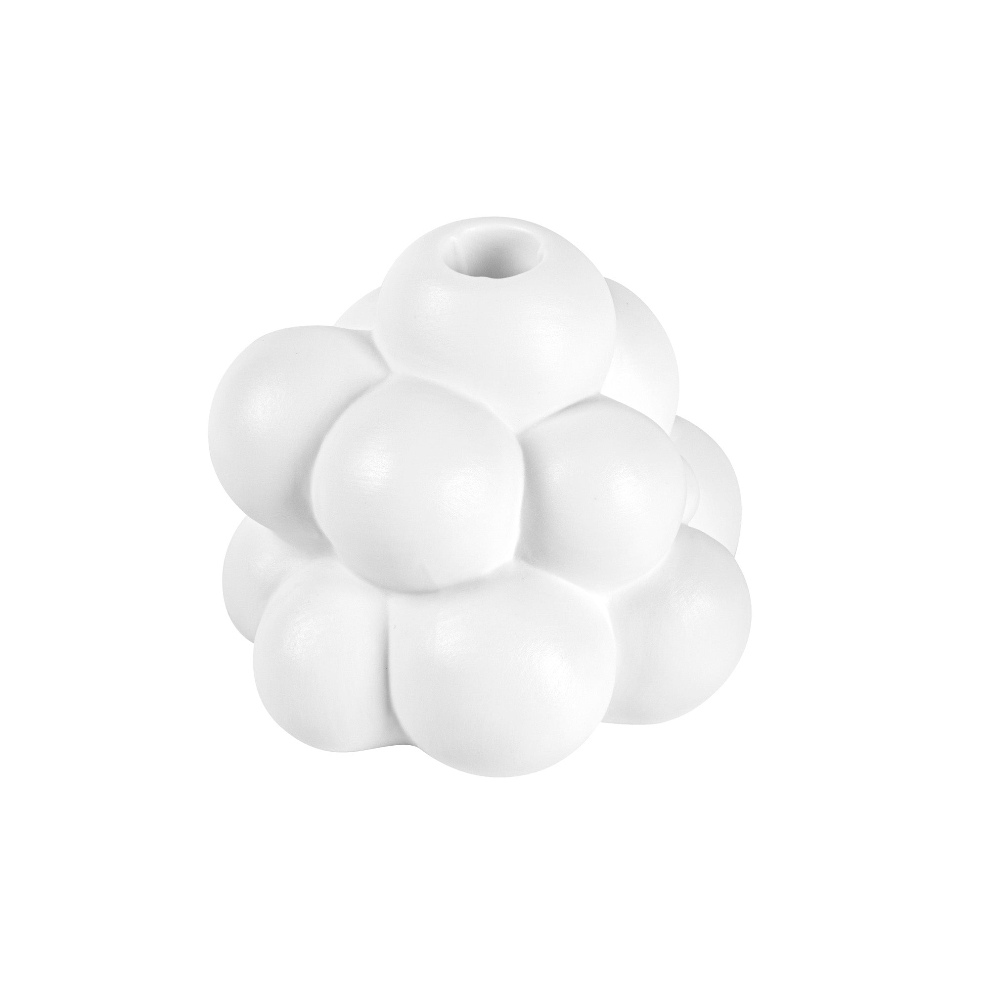 Table Art White Ceramic Bubble Vase - 5'' x 5'' x 4 1/4'' - 1 count box