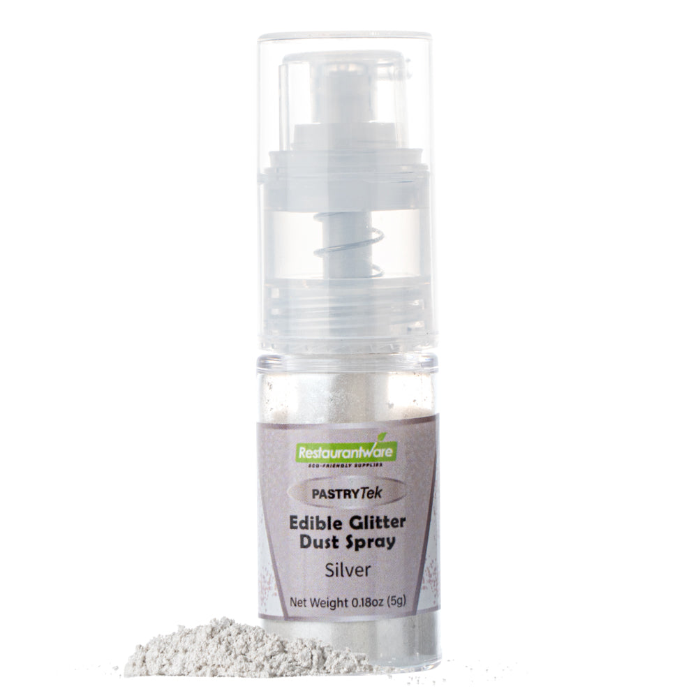 Pastry Tek 5g Silver Edible Glitter Dust Spray - 1 count box