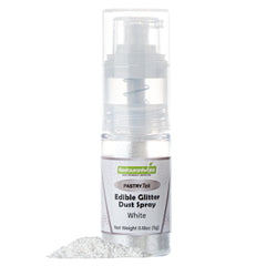 Pastry Tek 5g White Edible Glitter Dust Spray - 1 count box