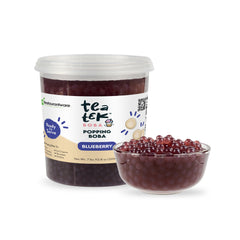 Tea Tek 7 lb Popping Boba - Blueberry - 4 count box