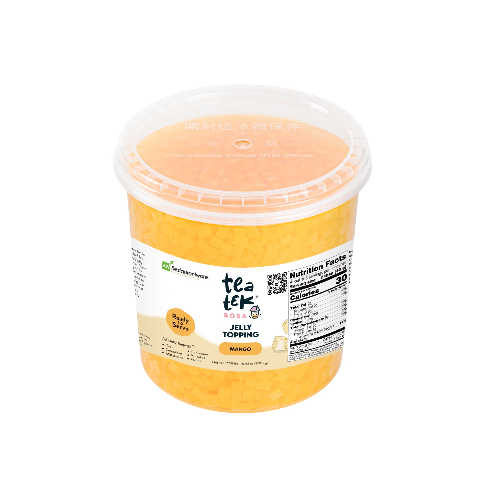 Tea Tek 7.28 lb Jelly Topping - Mango - 4 count box