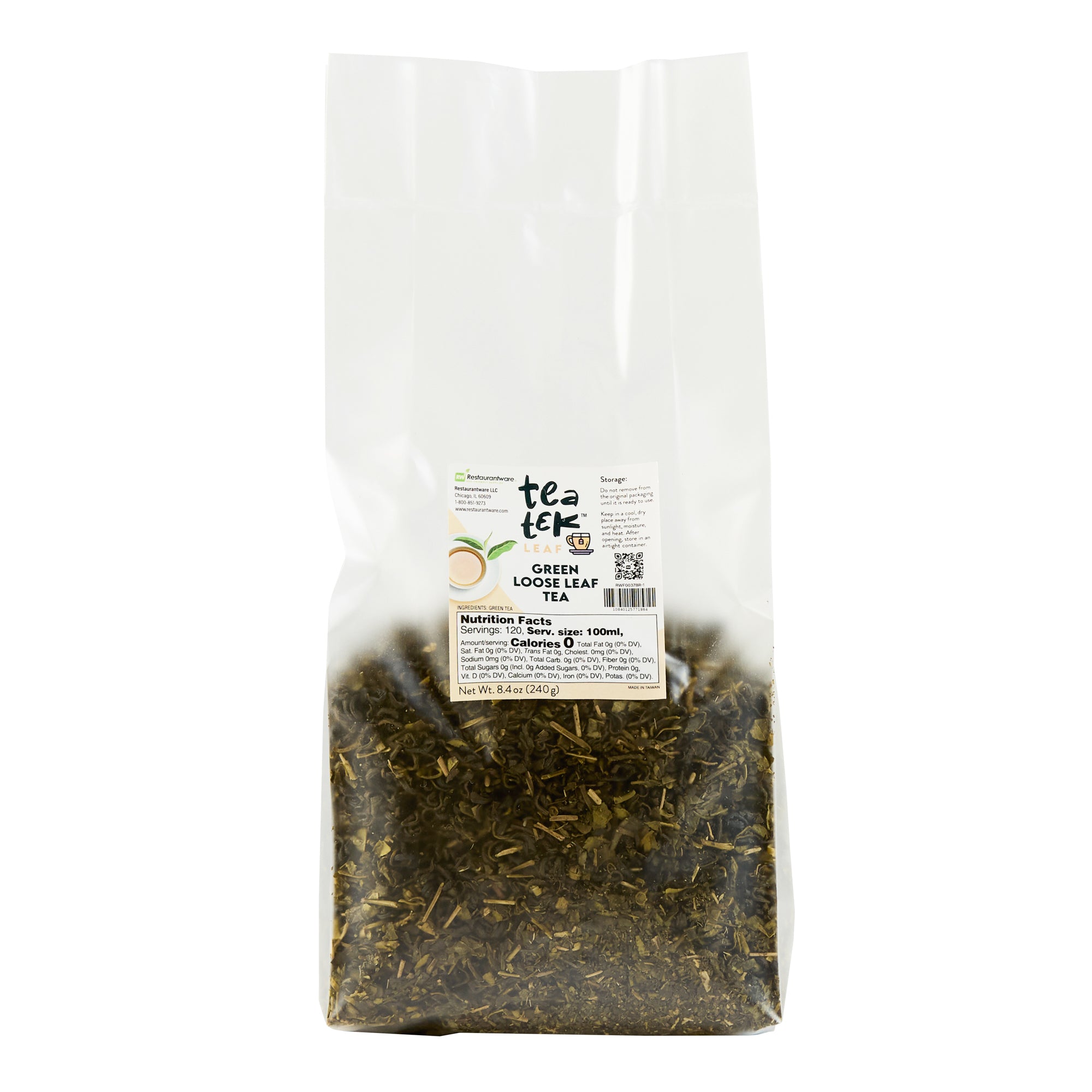 Tea Tek 8.4 oz Green Loose Leaf Tea - 25 count box