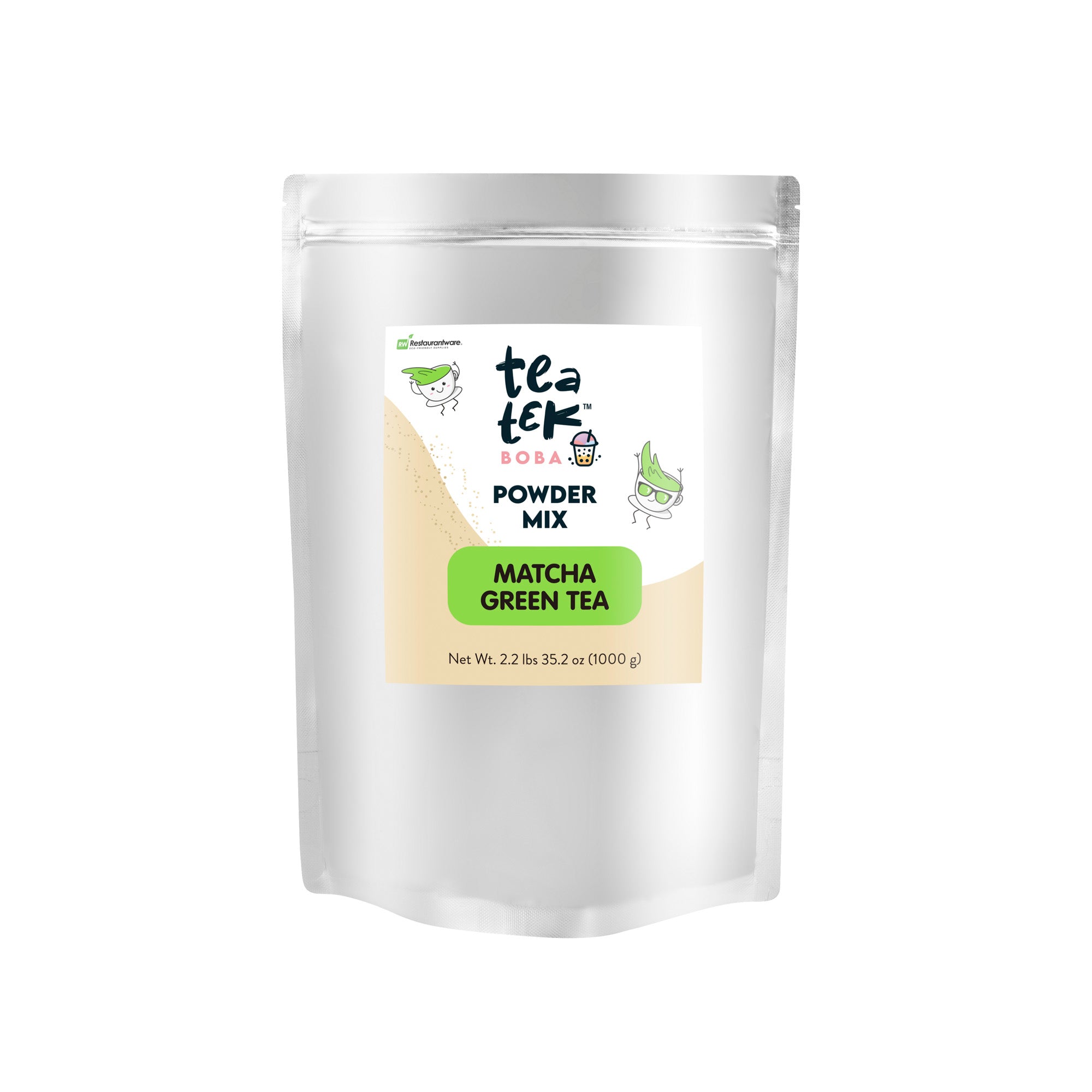 Tea Tek 35.2 oz Powder Mix - Matcha Green Tea - 10 count box