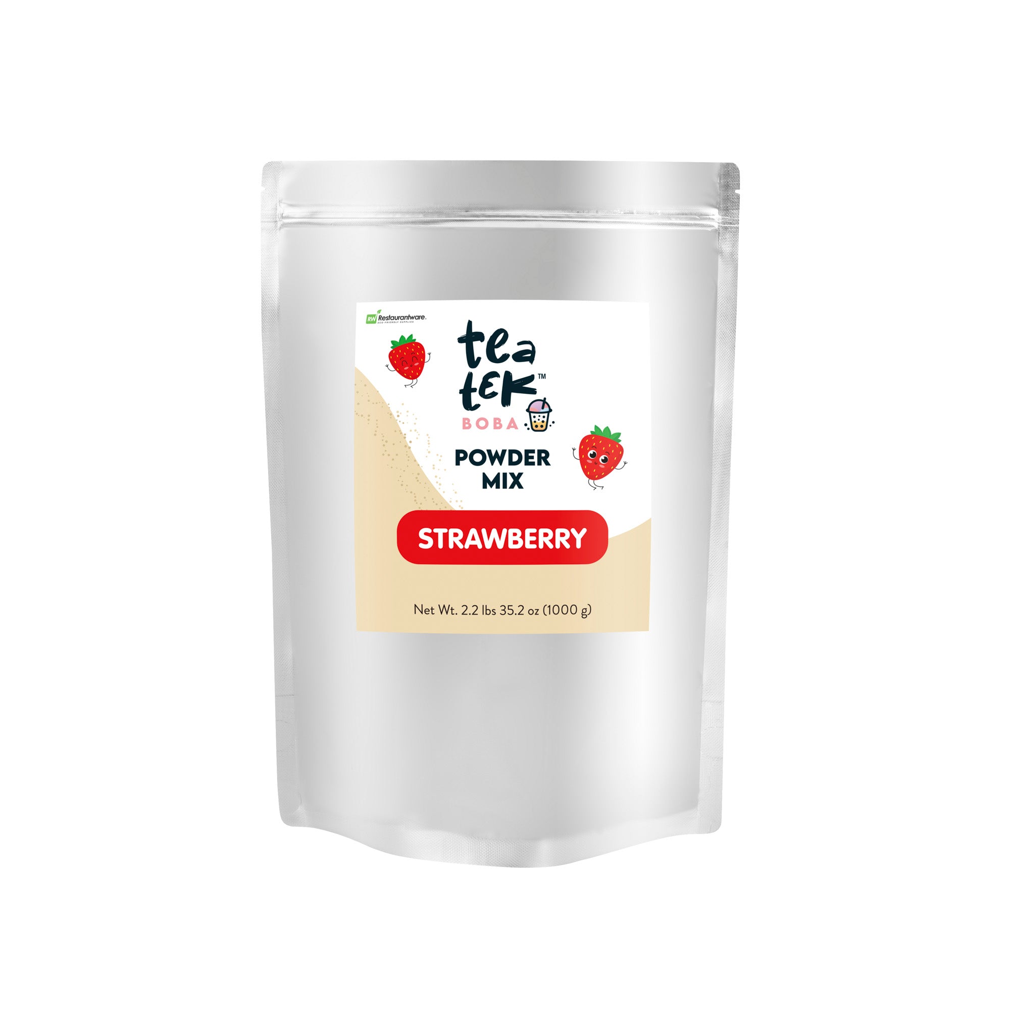 Tea Tek 35.2 oz Powder Mix - Strawberry - 10 count box