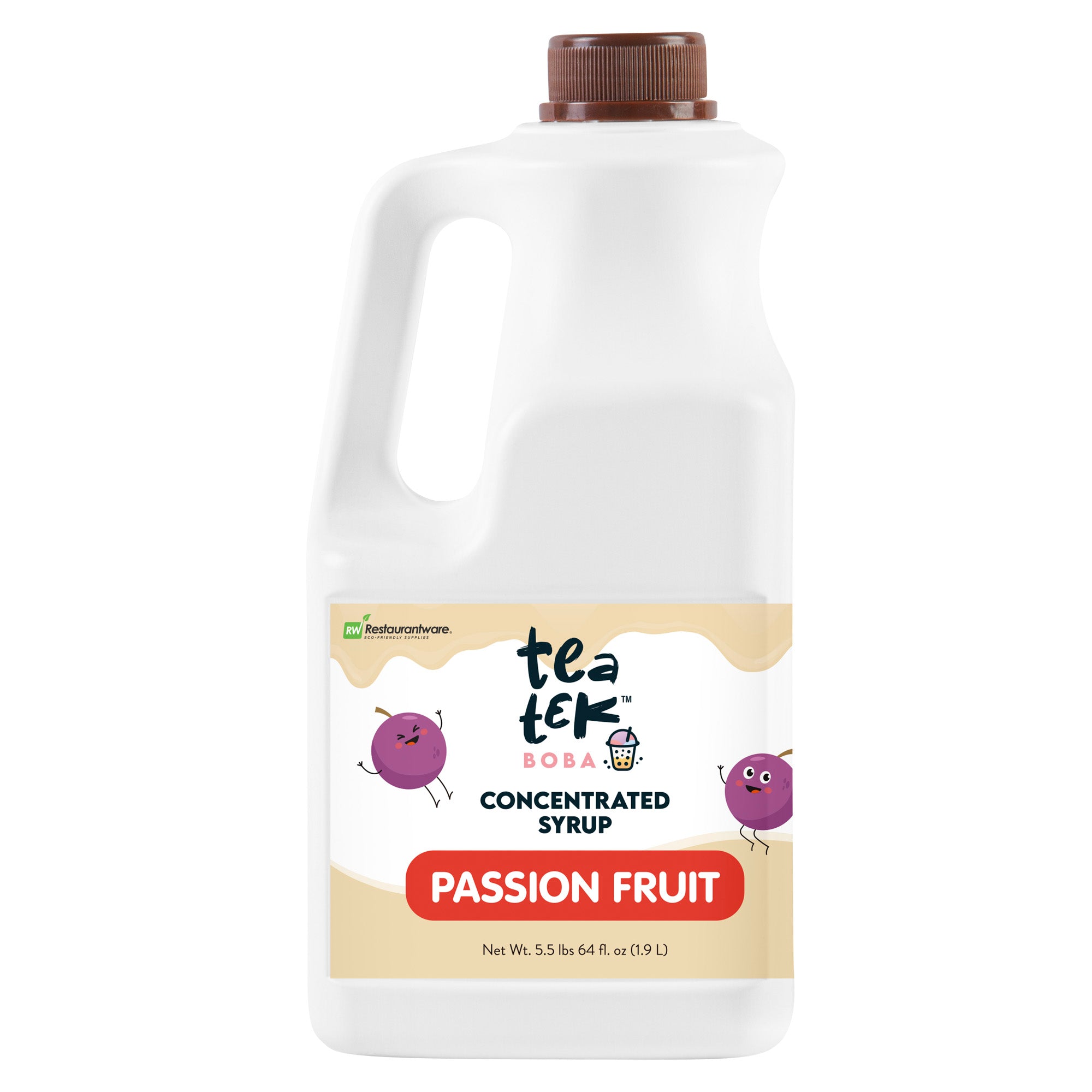 Tea Tek 64 fl. oz Concentrated Syrup - Passion Fruit - 6 count box