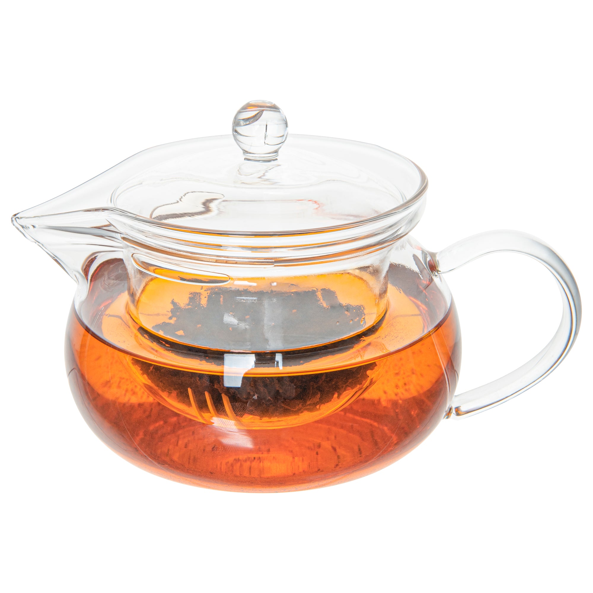 Forma 17 oz Round Glass Teapot - Double Wall - 5 1/4" x 5 1/4" x 5" - 1 count box